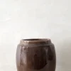 Glaserede Krukker|Lille^PLANT Berit, brun ø 12 cm