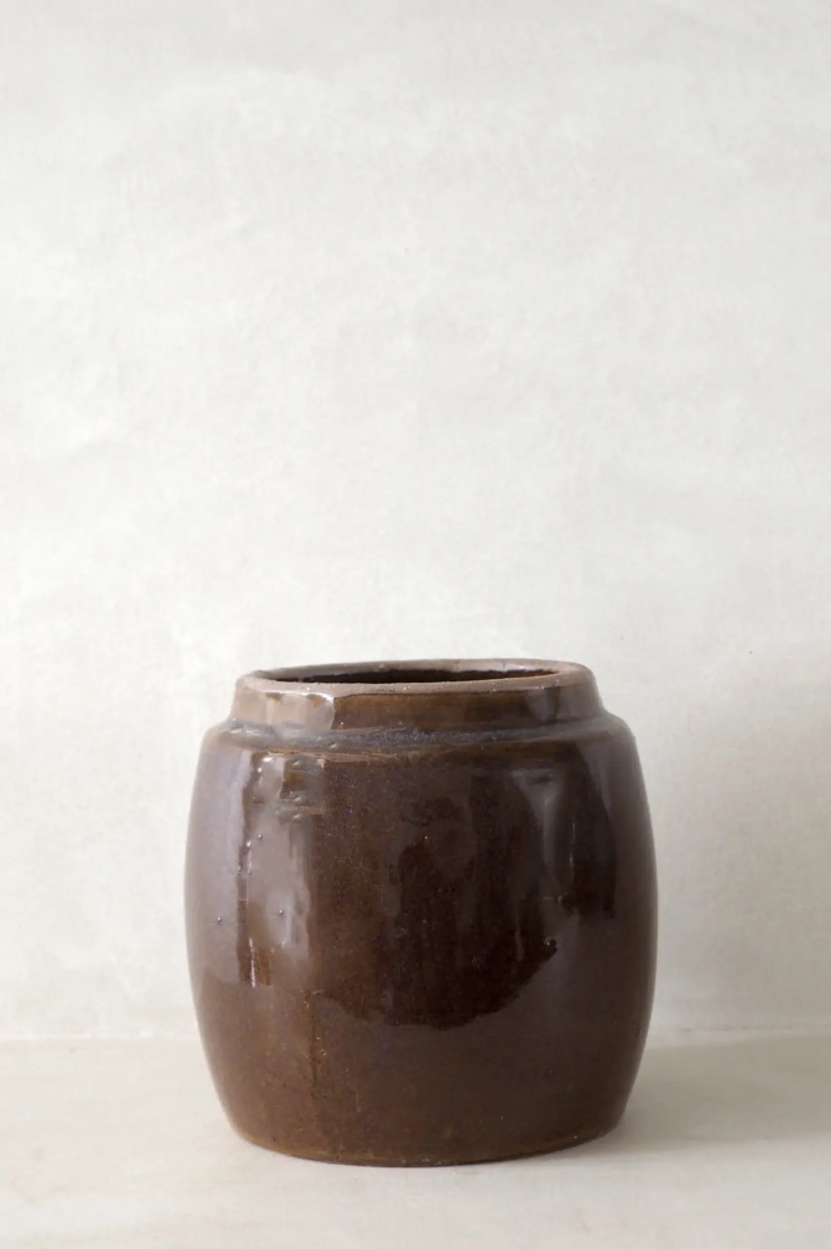 Glaserede Krukker|Lille^PLANT Berit, brun ø 12 cm