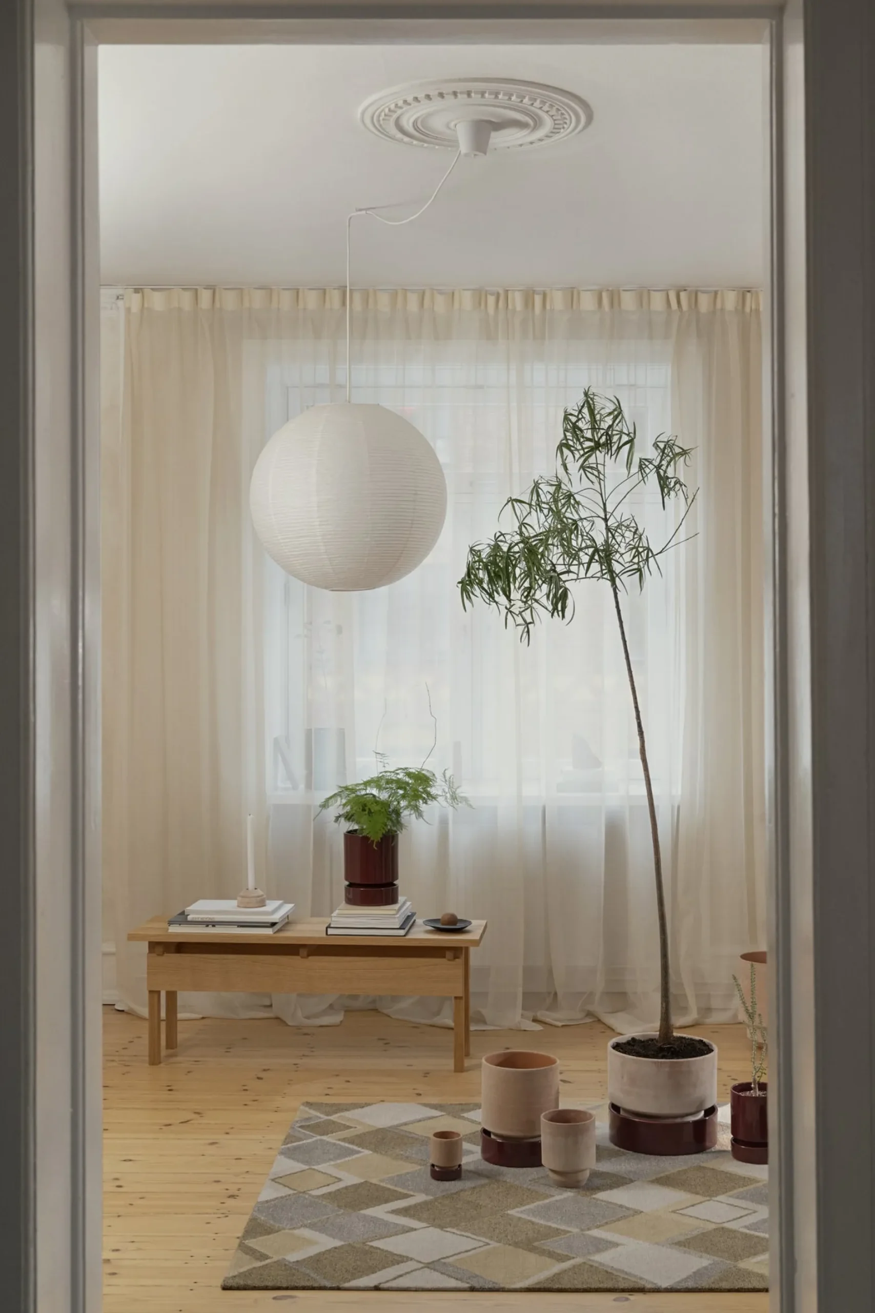 Terrakotta-Krukker|Hoff Krukke Serien^PLANT Hoff krukke, raw grey + Burgundy underskål