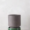 Terrakotta-Krukker|Hoff Krukke Serien^PLANT Hoff krukke, raw grey + grøn underskål
