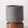 Terrakotta-Krukker|Stor^PLANT Hoff krukke, raw grey + rust underskål, gulvkrukke