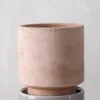 Stor^PLANT Hoff krukke, raw rosa + grå underskål, gulvkrukke
